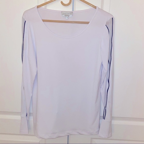 Anatomie Tops - Anatomie Long Sleeved White Travel Top